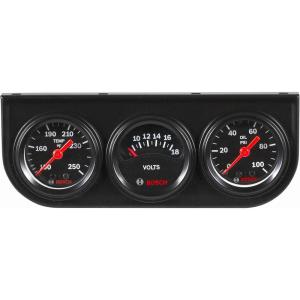 imageBosch SP0F000037 Style Line 112quot Mini Triple Gauge Kit Black Dial Face Black Bezel