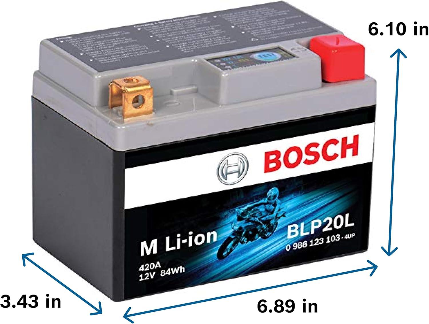 imageBosch BLP20L Group 20 Lithium Power Sport Battery 420A 12V for Motorcycle ATVUTV 4Wheeler Snowmobile Personal Watercraft Scooter and Jet SkisBLP20L
