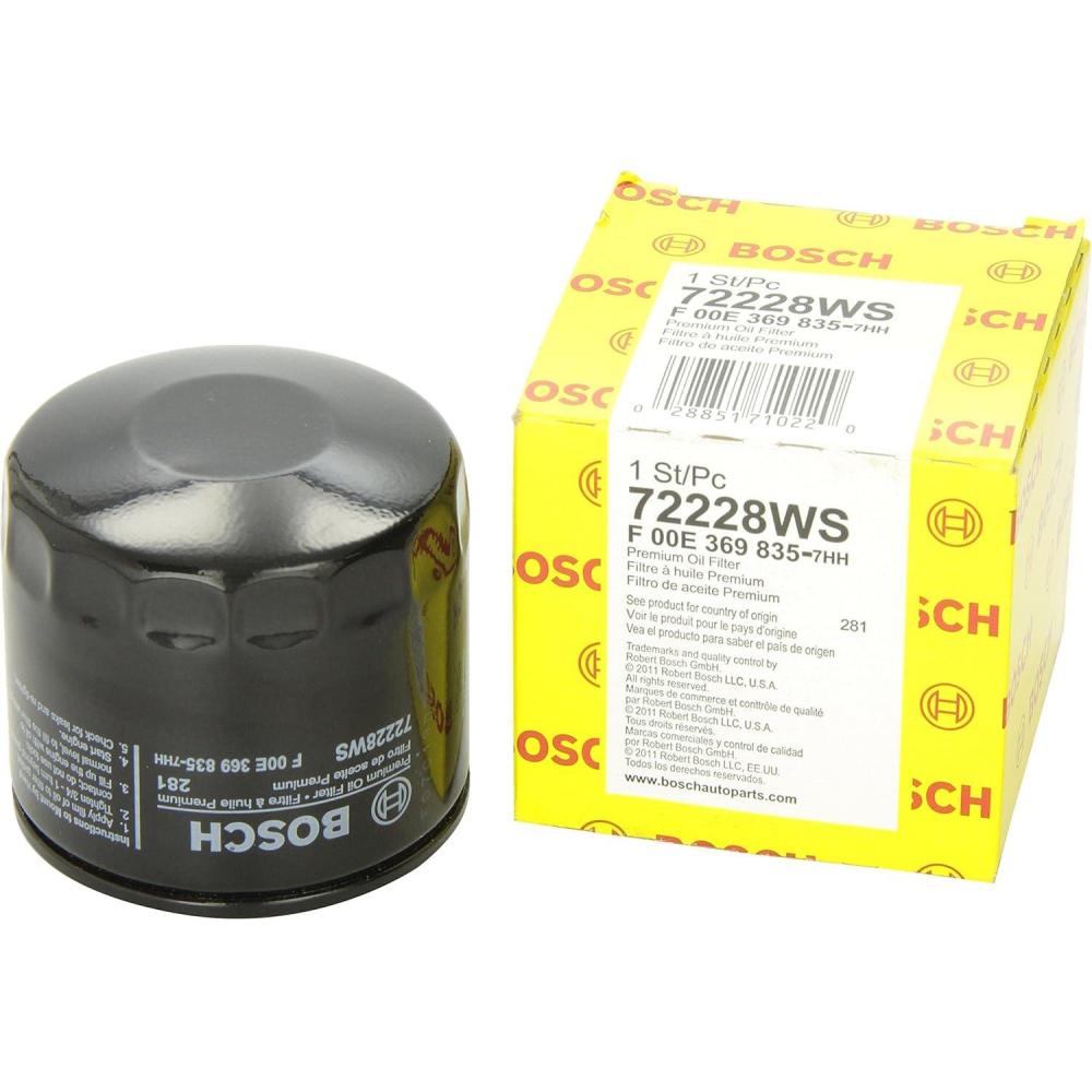 imageBOSCH 72228WS Workshop Engine Oil Filter  Compatible with Select Acura Chrysler Dodge Genesis Honda Hyundai Isuzu Kia Mazda Mitsubishi Scion Subaru Toyota