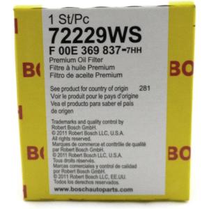 imageBOSCH 72229WS Workshop Engine Oil Filter  Compatible with Select Lexus ES NX RX UX Toyota CHR Camry Celica Corolla Highlander Matrix MR2 Prius RAV4 Sienna Yaris  More