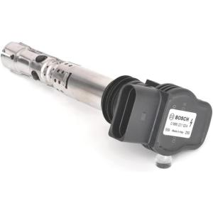 imageBOSCH 0986221024 Ignition Coil  Compatible with Select Audi A4 A4 Quattro A6 Quattro Allroad Quattro TT TT Quattro Volkswagen Beetle Golf Jetta Passat  Single