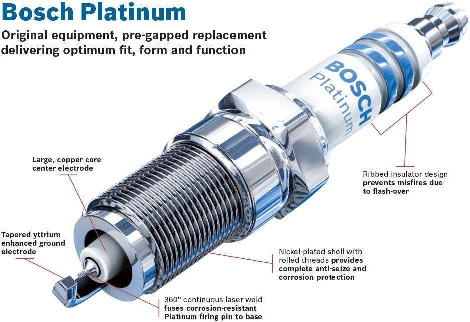 imageBOSCH 6706 OE Fine Wire Platinum Spark Plug  Pack of 4Pack of 4