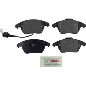 imageBOSCH BE1107 Blue SemiMetallic Disc Brake Pad Set  Compatible With Select Audi A3 A3 Quattro TT TT Quattro Volkswagen Beetle CC Eos Golf GTI Jetta Passat Passat CC Rabbit FRONT
