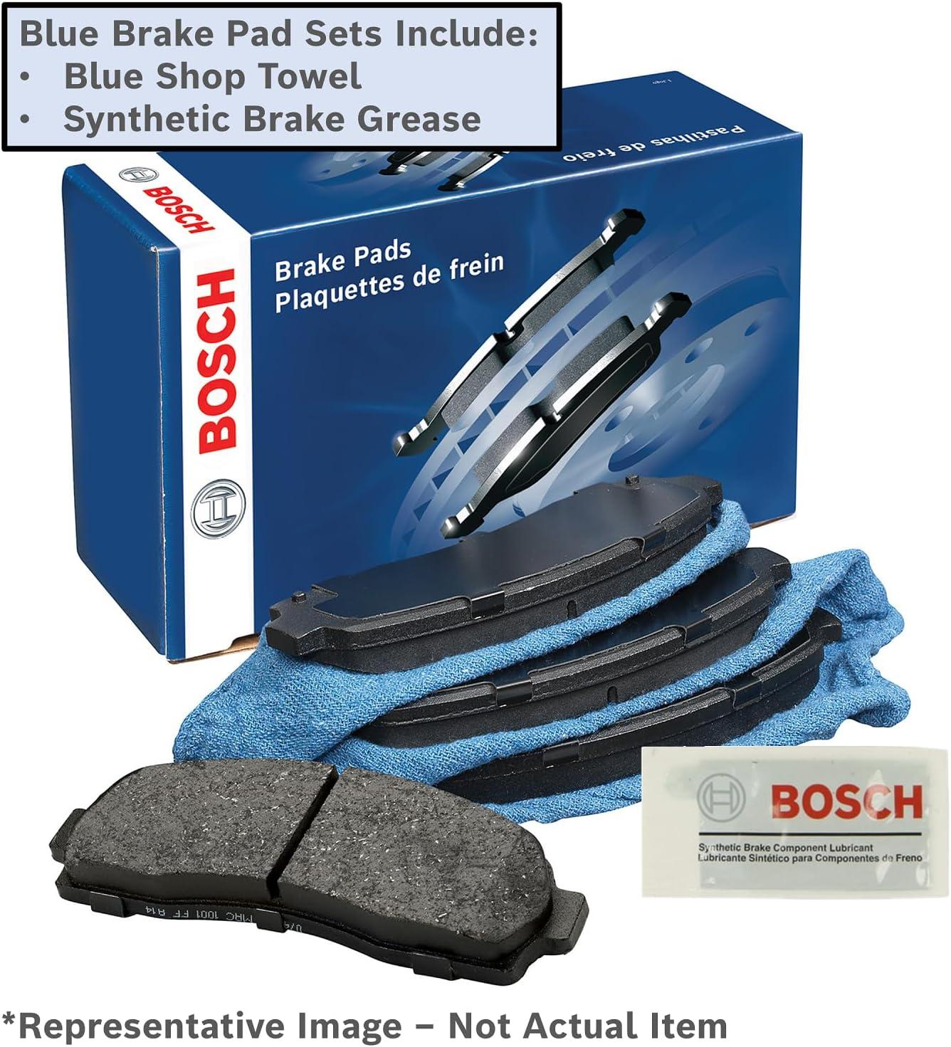 imageBOSCH BE1391 Blue Ceramic Disc Brake Pad Set  Compatible With Select Lexus GS IS RC 200t 250 300 350 450h Turbo Toyota Highlander Mirai Prius V Sienna REAR