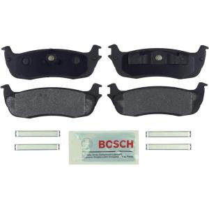imageBOSCH BE711H Blue Ceramic Disc Brake Pad Set With Hardware  Compatible With Select Ford Expedition F150 F150 Heritage F250 F250 Super Duty Lincoln Blackwood Navigator Town Car REAR