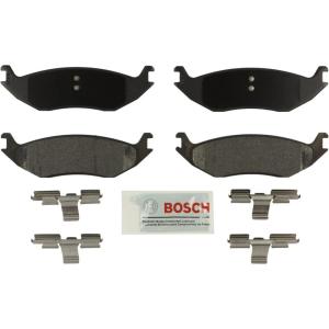 imageBOSCH BE967H Blue Ceramic Disc Brake Pad Set with Hardware  Compatible with Select Chrysler Aspen Dodge Durango Ram 1500 Ram 1500 Van Ram 1500 Ram 1500 Classic REAR