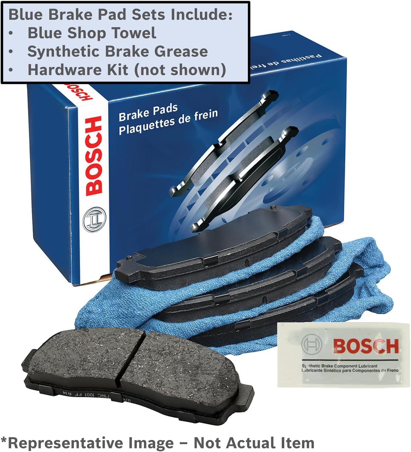 imageBOSCH BE1089H Blue SemiMetallic Disc Brake Pad Set With Hardware  Compatible With Select Acura RDX Honda Accord Crosstour Crosstour CRV Odyssey FRONT