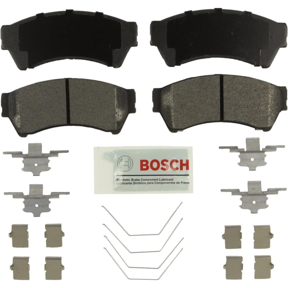 imageBOSCH BE1164H Blue Ceramic Disc Brake Pad Set With Hardware  Compatible With Select Ford Fusion Lincoln MKZ Zephyr Mazda 6 Mercury Milan FRONT