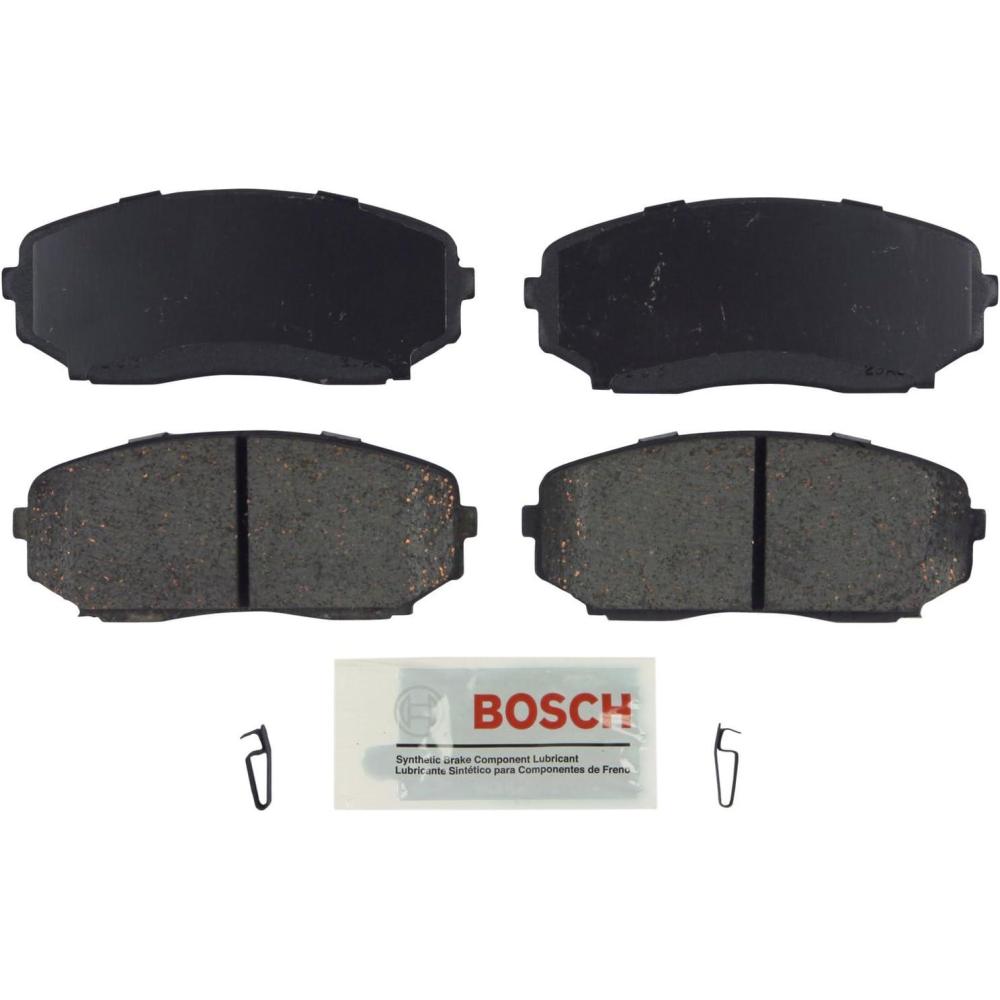 imageBOSCH BE1258 Blue Ceramic Disc Brake Pad Set  Compatible With Select Ford Edge Lincoln MKX Mazda CX7 CX9 FRONT