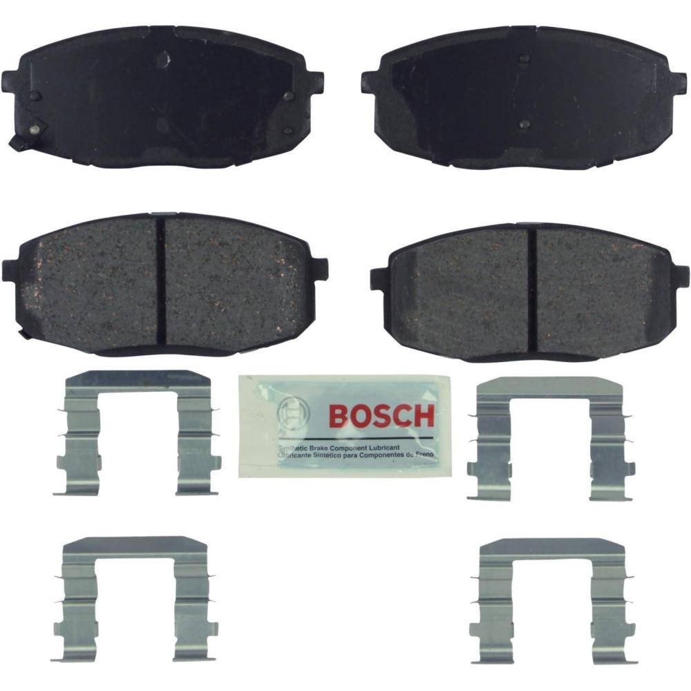 imageBOSCH BE1397H Blue Ceramic Disc Brake Pad Set With Hardware  Compatible With Select Hyundai Elantra Kia Forte Forte Koup Forte5 Soul FRONT