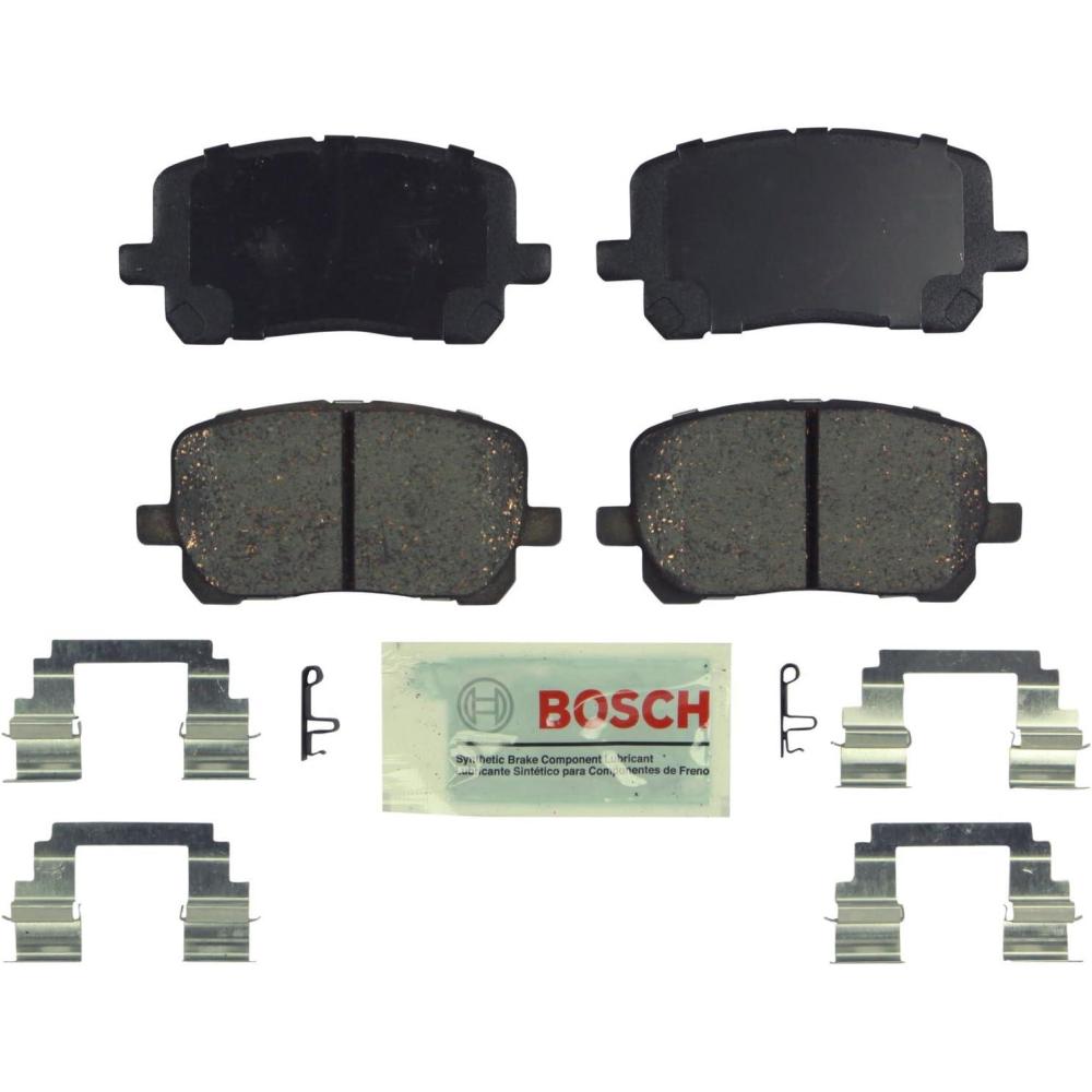 imageBOSCH BE923H Blue Ceramic Disc Brake Pad Set With Hardware  Compatible With Select Pontiac Vibe Toyota Corolla Matrix FRONT