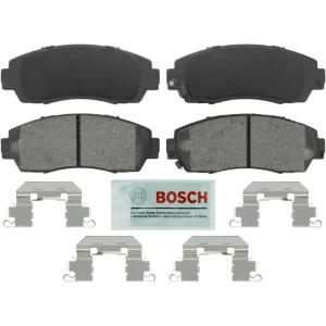 imageBOSCH BE1089H Blue SemiMetallic Disc Brake Pad Set With Hardware  Compatible With Select Acura RDX Honda Accord Crosstour Crosstour CRV Odyssey FRONT