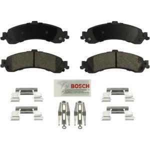 image:imageBOSCH BE834H Blue Ceramic Disc Brake Pad Set With Hardware  Compatible With Select Cadillac Escalade Chevrolet Avalanche Silverado Suburban Tahoe GMC Sierra Yukon Yukon XL  More REAR